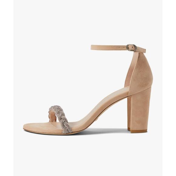 Stuart Weitzman Womens Nearlynude Highshine Sandal Size 11 Adobe Beige Heel NWOB - Picture 2 of 13
